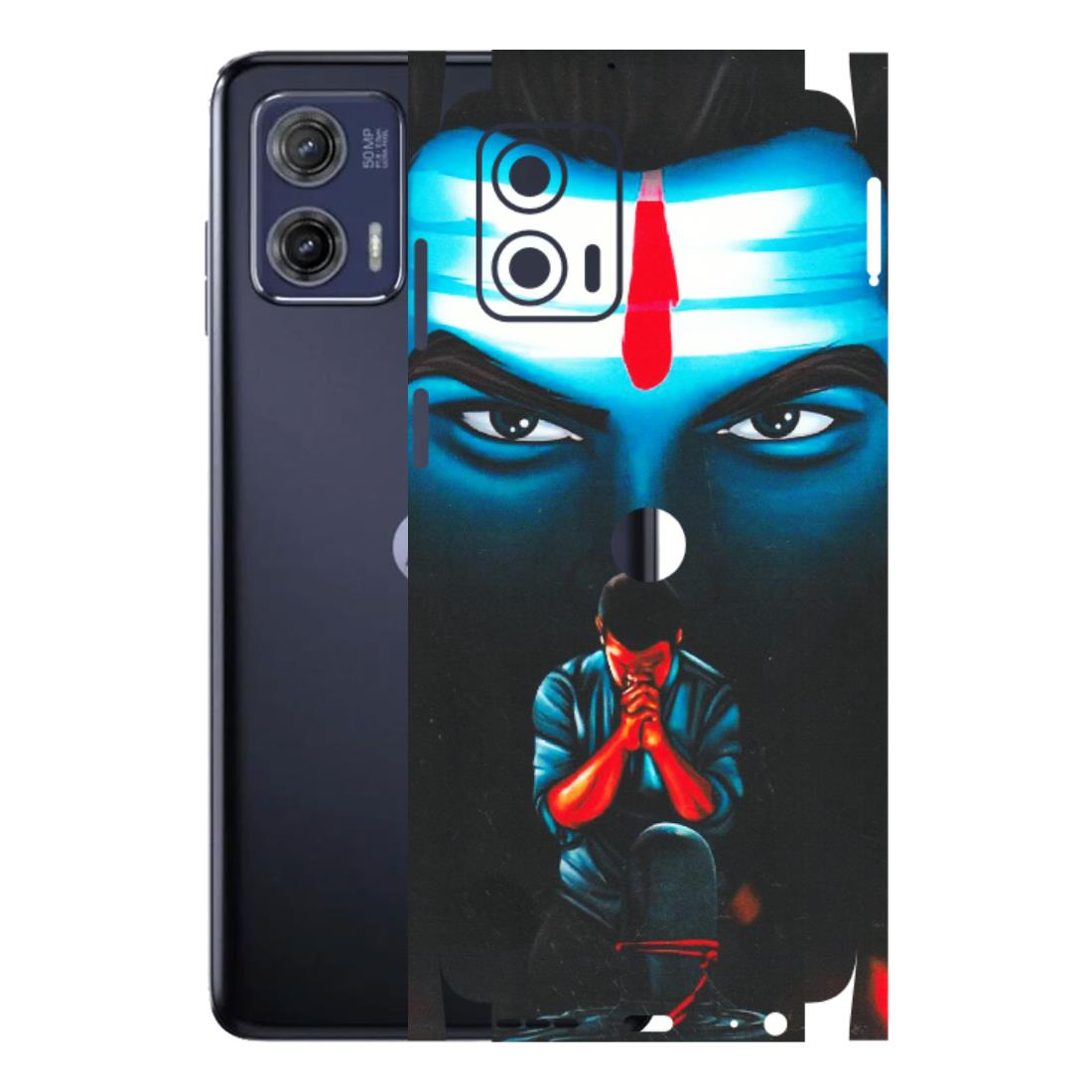 Motorola Phone Skins (All Models) - Mahakal Bhakt - Matte Finish (M-112) Motorola Moto G73 (5G)