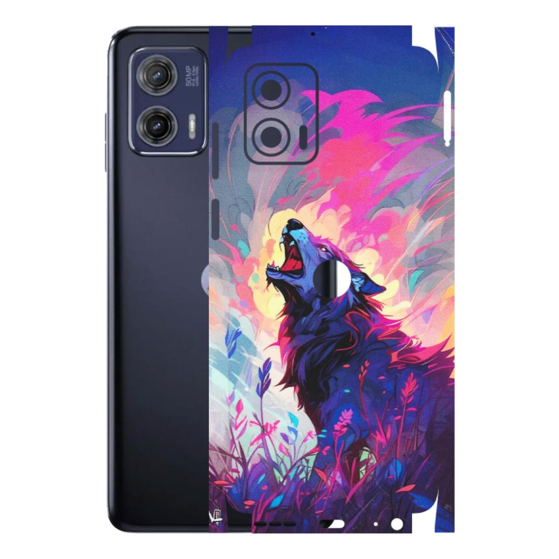 Motorola Phone Skins (All Models) - New Wild Wolf Abstract - Matte Finish (M-125) Motorola Moto G73 (5G)