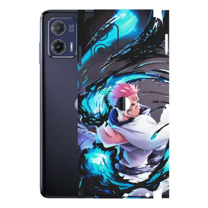 Motorola Phone Skins (All Models) - New Jujutsu Kaisen Grey Blue Anime - Matte Finish (M-127) Motorola Moto G73 (5G)