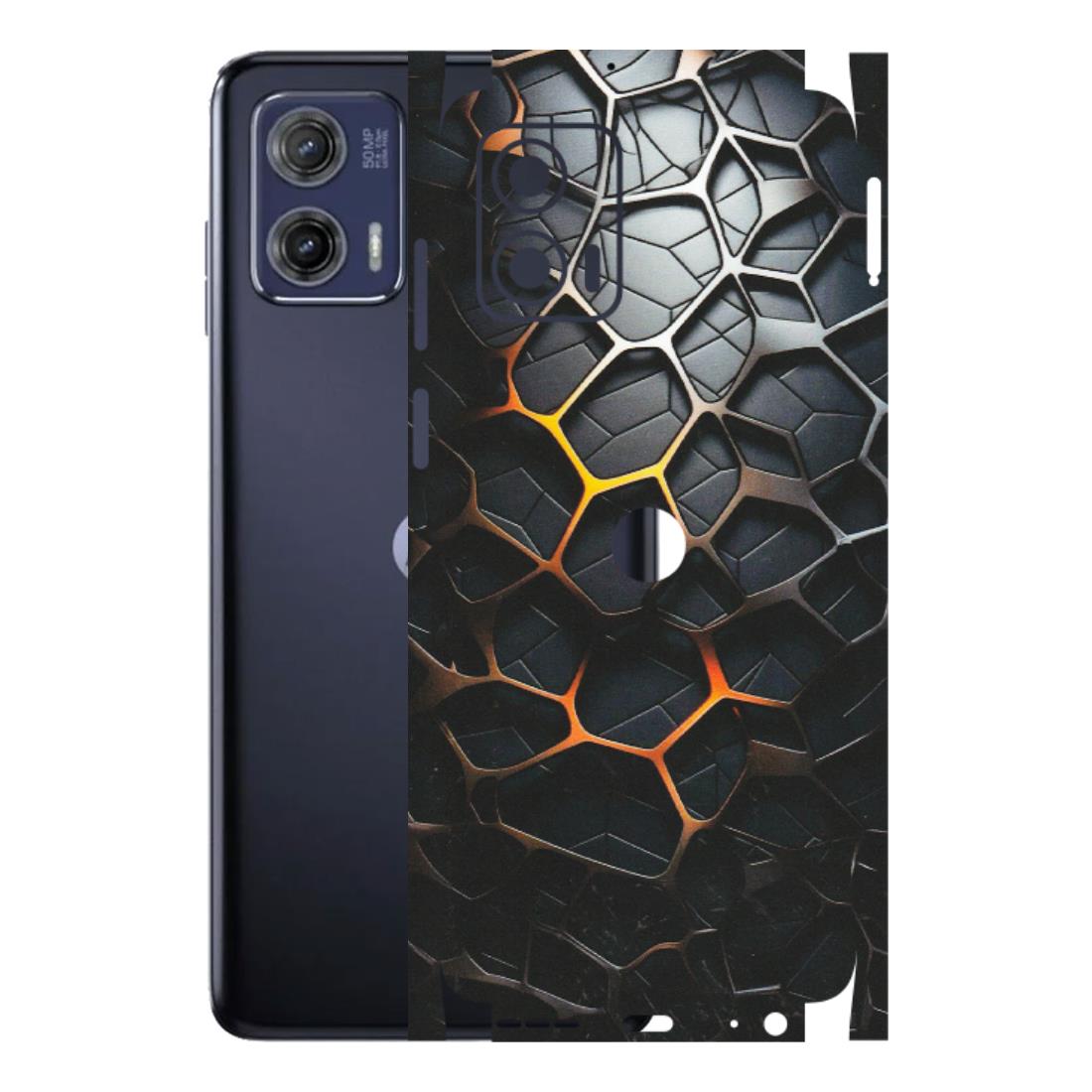 Motorola Phone Skins (All Models) - New Abstract Graphite Tiles - Matte Finish (M-130) Motorola Moto G73 (5G)