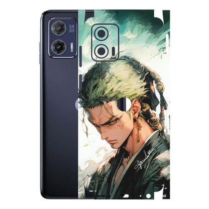 Motorola Phone Skins (All Models) - New Roronoa Zoro One Picece Anime - Matte Finish (M-140) Motorola Moto G73 (5G)