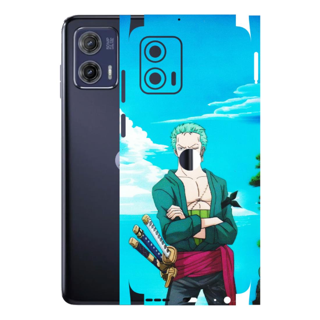 Motorola Phone Skins (All Models) - Cool Swordman Zoro Anime - Matte Finish (M-143) Motorola Moto G73 (5G)