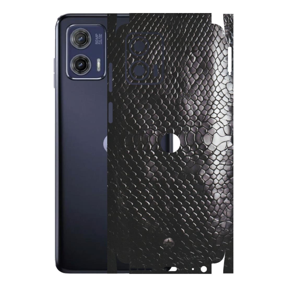 Motorola Phone Skins (All Models) - Black Snack Leather - Matte Finish (M-147) Motorola Moto G73 (5G)