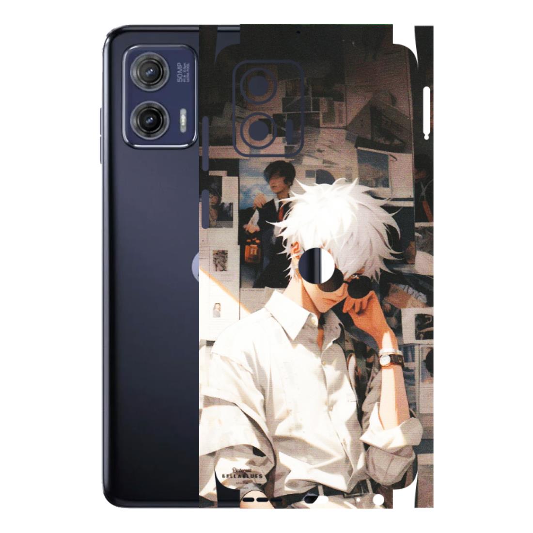 Motorola Phone Skins (All Models) - Gojo Satoru Jujustu Kaisen Anime - Matte Finish (M-156) Motorola Moto G73 (5G)