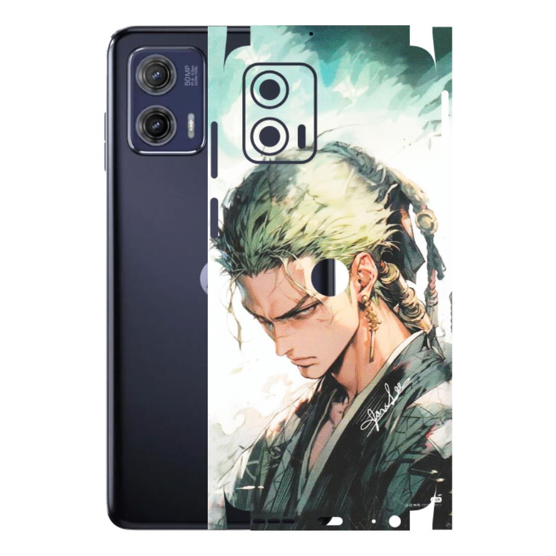 Motorola Phone Skins (All Models) - Pirate Hunter One Piece Anime - Matte Finish (M-157) Motorola Moto G73 (5G)