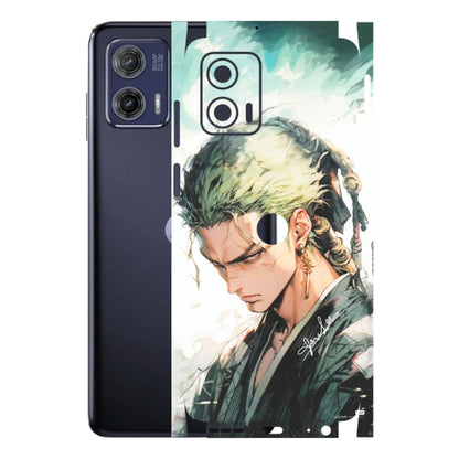 Motorola Phone Skins (All Models) - Pirate Hunter One Piece Anime - Matte Finish (M-157) Motorola Moto G73 (5G)