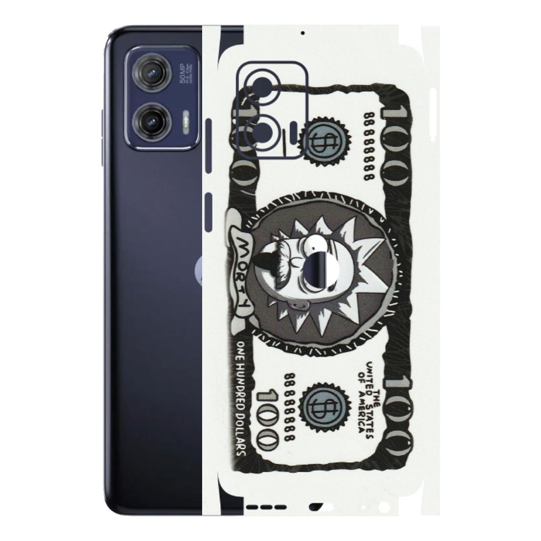 Motorola Phone Skins (All Models) - Rick And Morty Hundred Dollar Anime - Matte Finish (M-161) Motorola Moto G73 (5G)