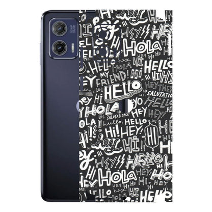 Motorola Phone Skins (All Models) - Hi Hello Doodles - Matte Finish (M-25) Motorola Moto G73 (5G)
