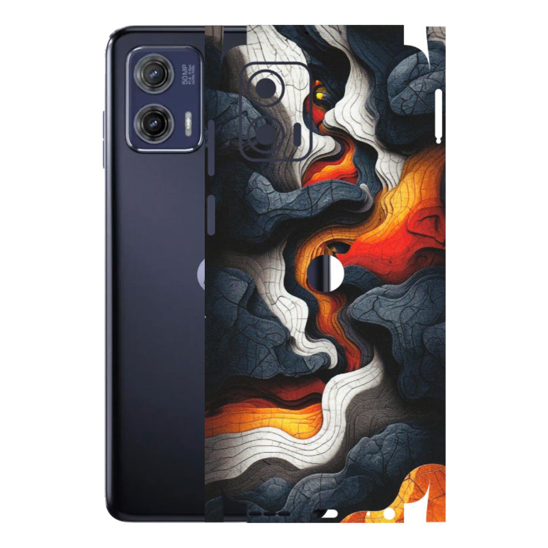 Motorola Phone Skins (All Models) - Abstract Volcanic Layers - Matte Finish (M-52) Motorola Moto G73 (5G)