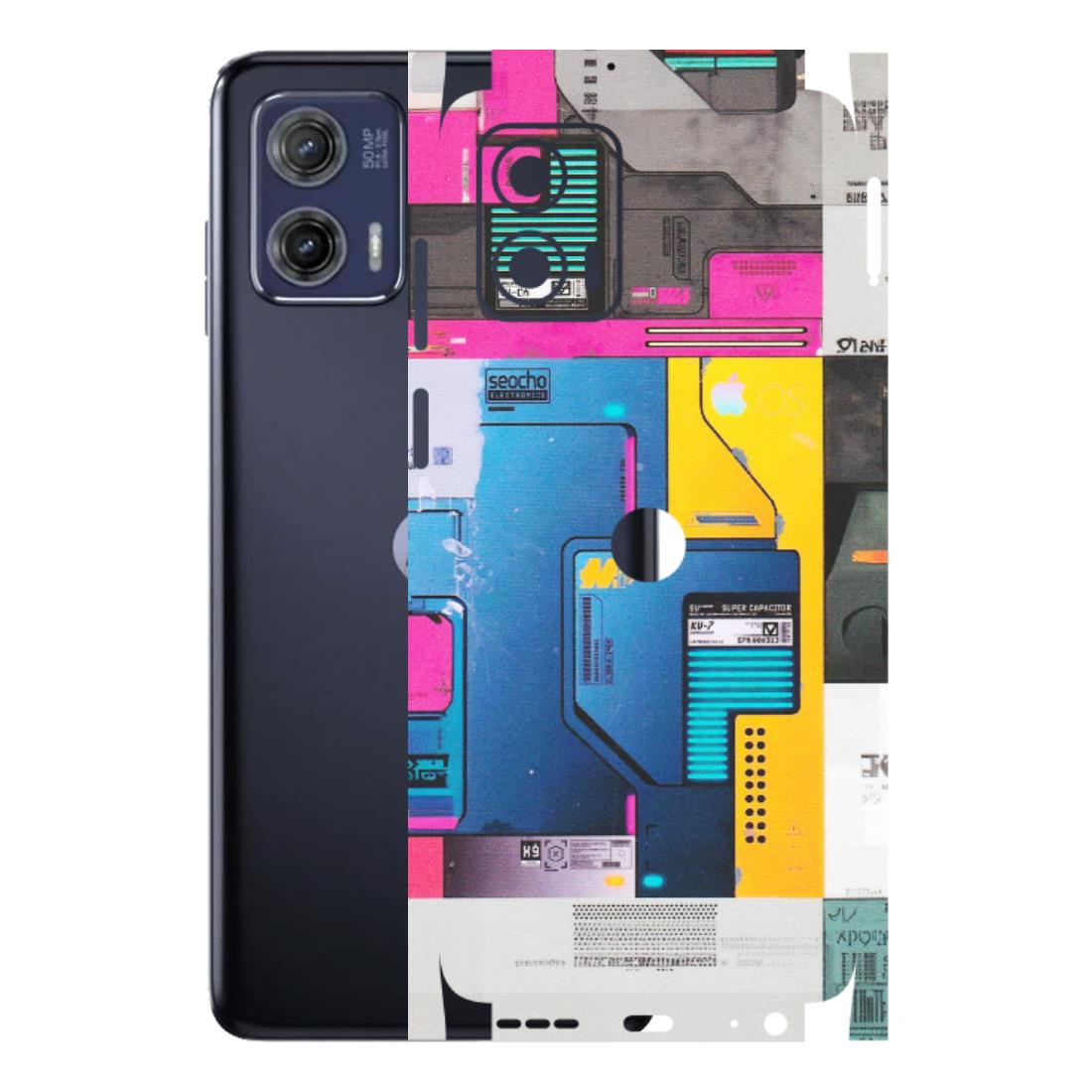 Motorola Phone Skins (All Models) - Colourfull Motherboard Internals - Matte Finish (M-55) Motorola Moto G73 (5G)