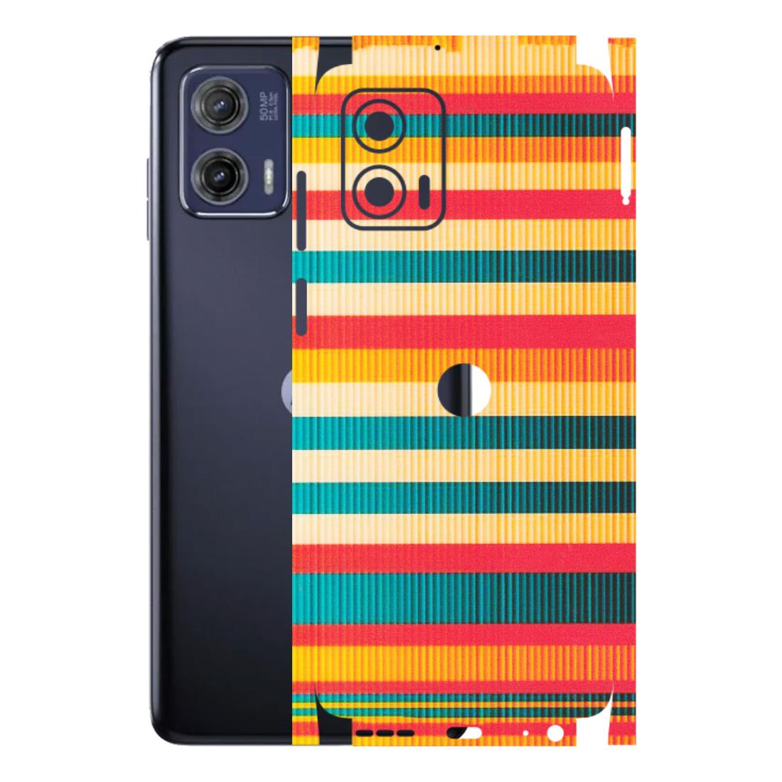 Motorola Phone Skins (All Models) - Colourful Stripes Soothing Effect - Matte Finish (M-86) Motorola Moto G73 (5G)