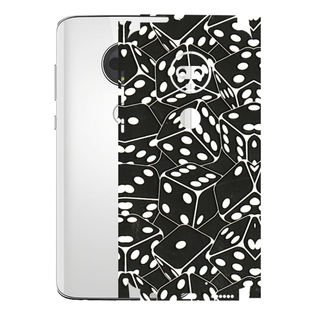 Motorola Phone Skins (All Models) - Big Black Dices - 3D Embossed Finish (L-106) Motorola Moto G7