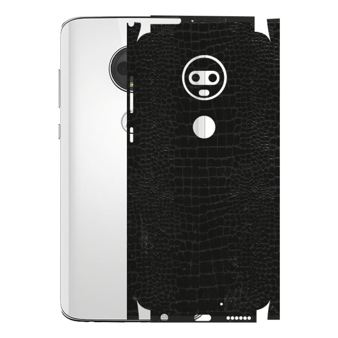 Motorola Phone Skins (All Models) - Snake Leather Black - 3D Embossed Finish (L-107) Motorola Moto G7