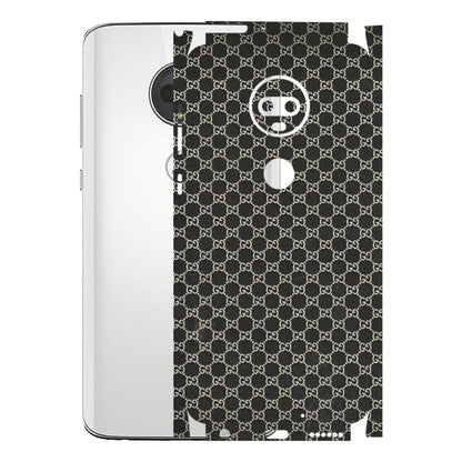 Motorola Phone Skins (All Models) - Black G Print - 3D Embossed Finish (L-109) Motorola Moto G7