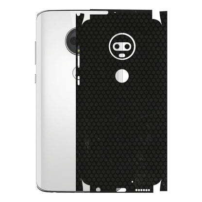 Motorola Phone Skins (All Models) - Black honeycomb - 3D Embossed Finish (L-114) Motorola Moto G7