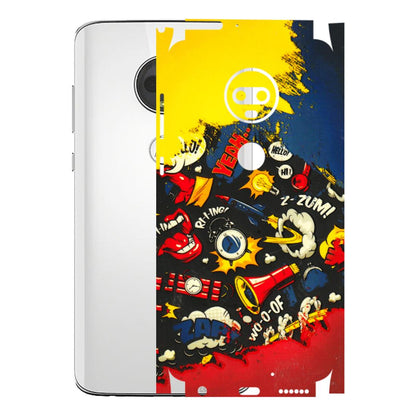 Motorola Phone Skins (All Models) - Pacific Doodle Art - 3D Embossed Finish (L-120) Motorola Moto G7
