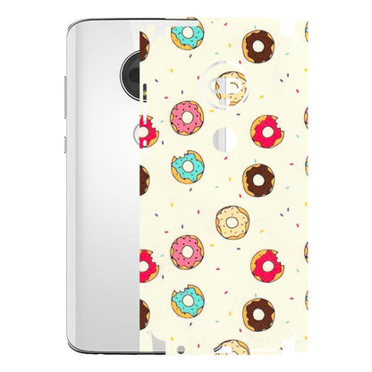 Motorola Phone Skins (All Models) - Mini Donuts Doodle Art - 3D Embossed Finish (L-122) Motorola Moto G7