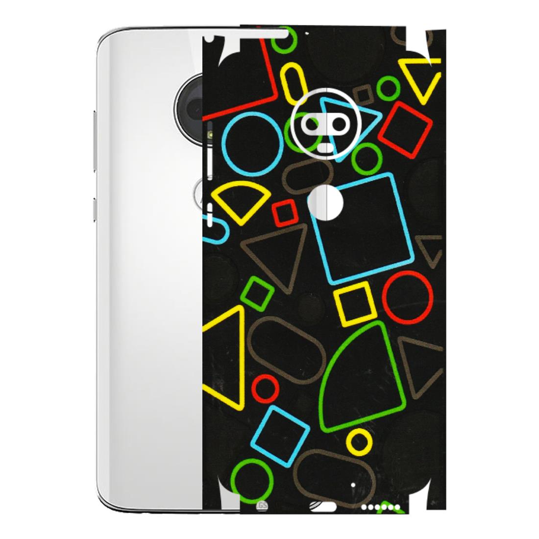 Motorola Phone Skins (All Models) - Black Shapes - 3D Embossed Finish (L-131) Motorola Moto G7