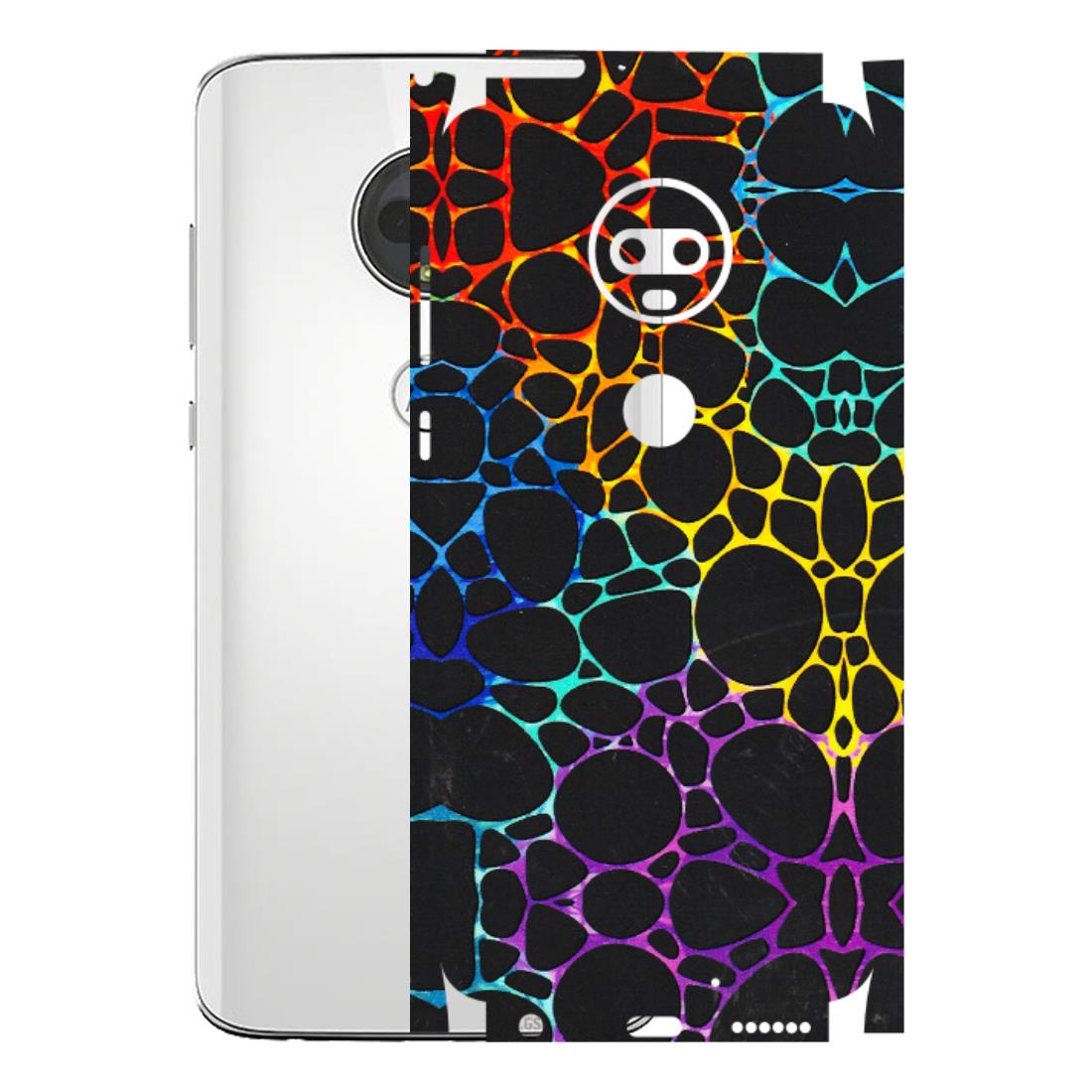 Motorola Phone Skins (All Models) - Abstract Art MultiColour - 3D Embossed Finish (L-133) Motorola Moto G7