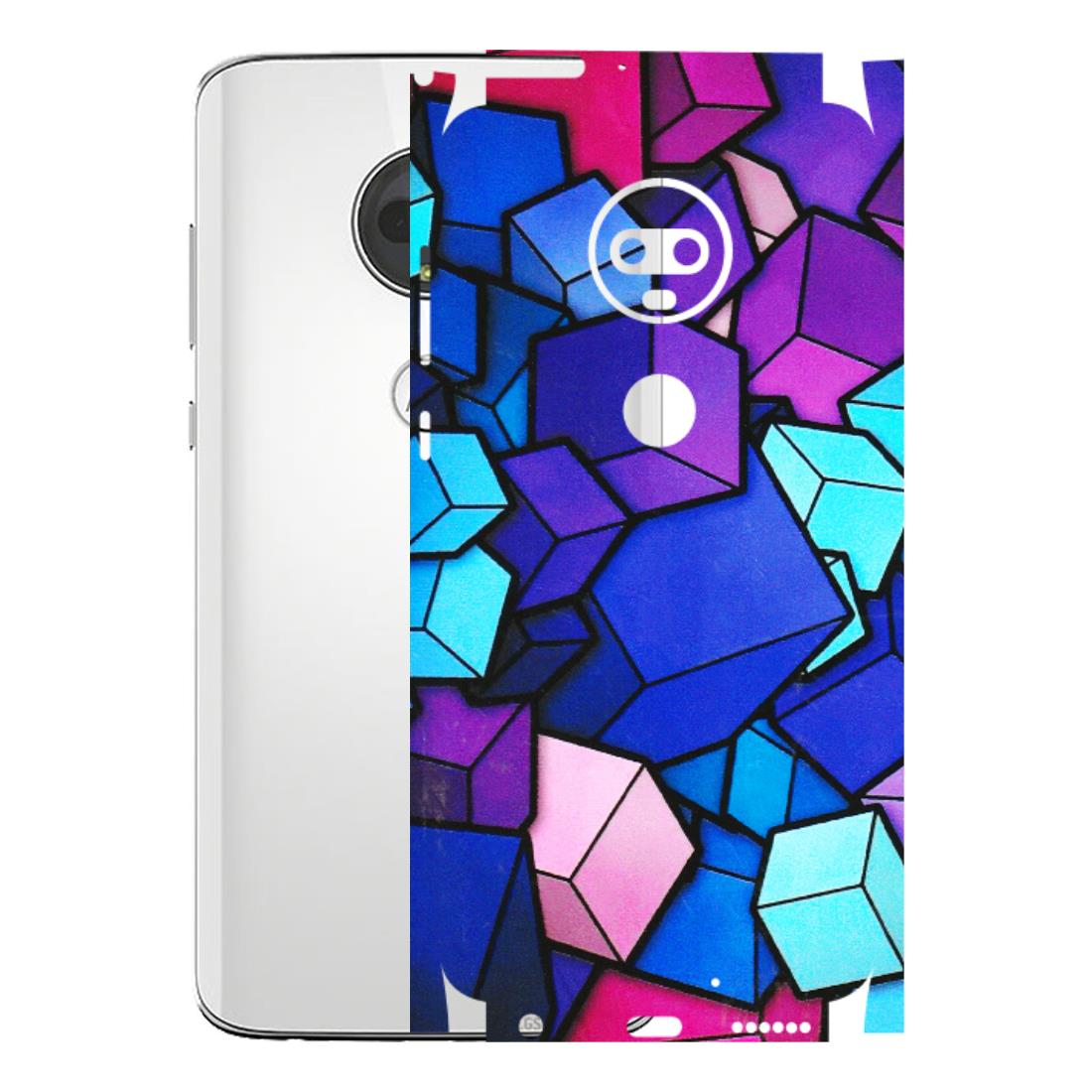 Motorola Phone Skins (All Models) - Cube Doodle - 3D Embossed Finish (L-141) Motorola Moto G7