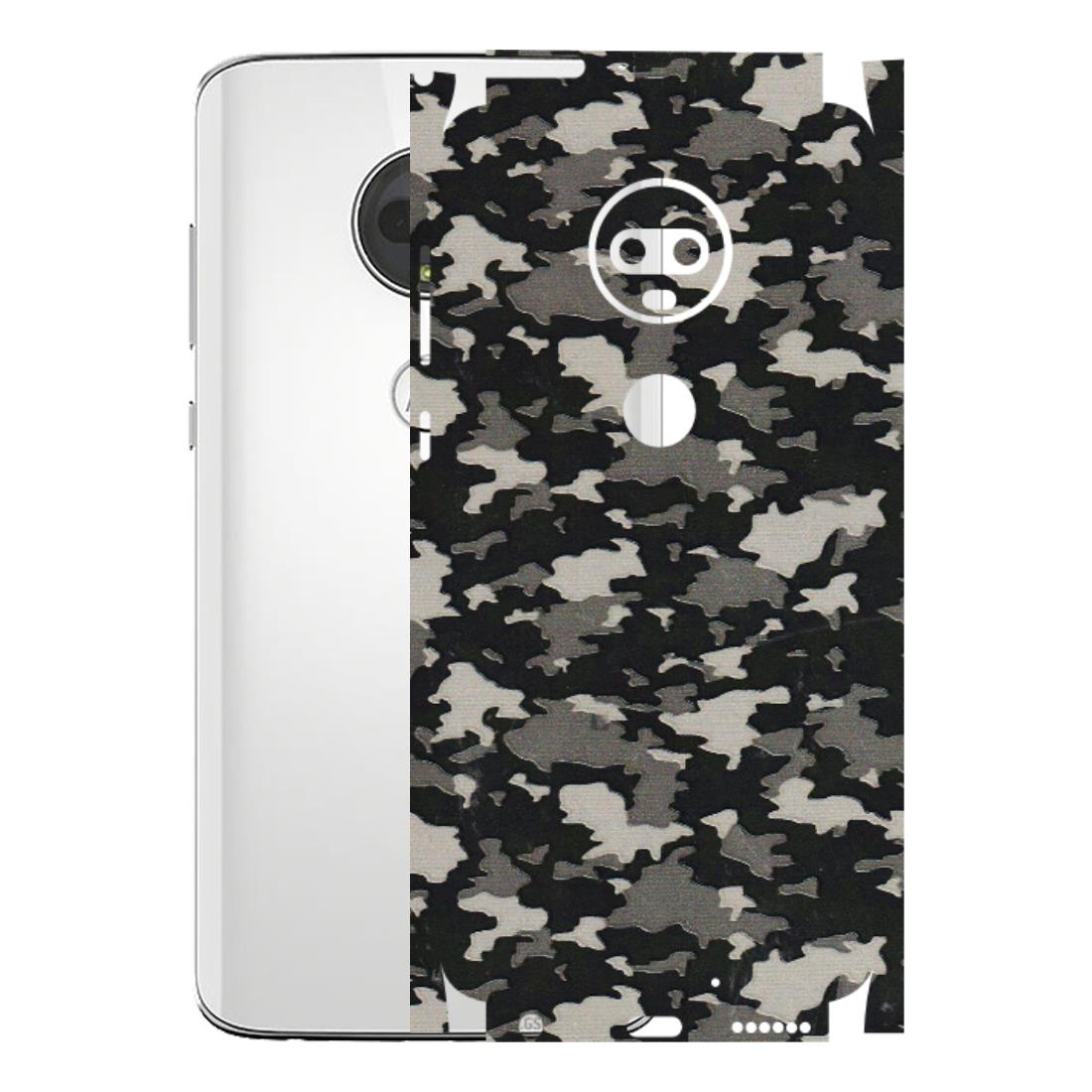 Motorola Phone Skins (All Models) - Black/Grey Camoflaunge - 3D Embossed Finish (L-142) Motorola Moto G7