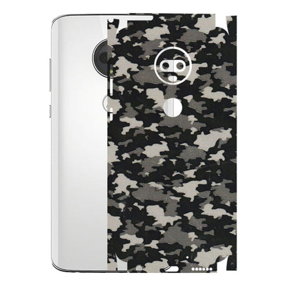 Motorola Phone Skins (All Models) - Black/Grey Camoflaunge - 3D Embossed Finish (L-142) Motorola Moto G7