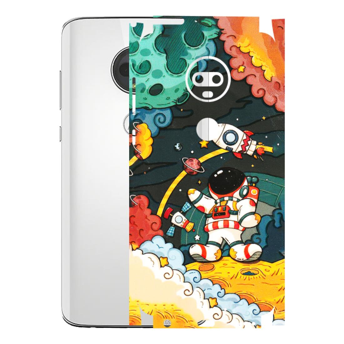 Motorola Phone Skins (All Models) - Astronauts & Spaceship - 3D Embossed Finish (L-145) Motorola Moto G7