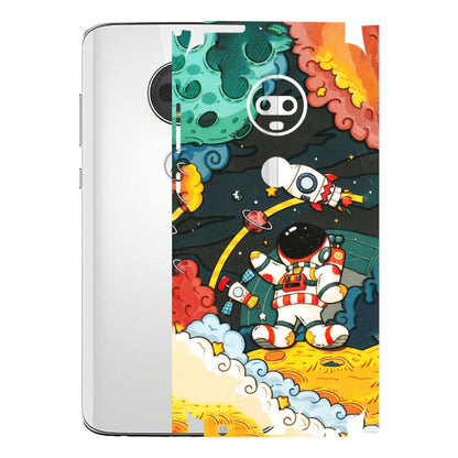 Motorola Phone Skins (All Models) - Astronauts & Spaceship - 3D Embossed Finish (L-145) Motorola Moto G7