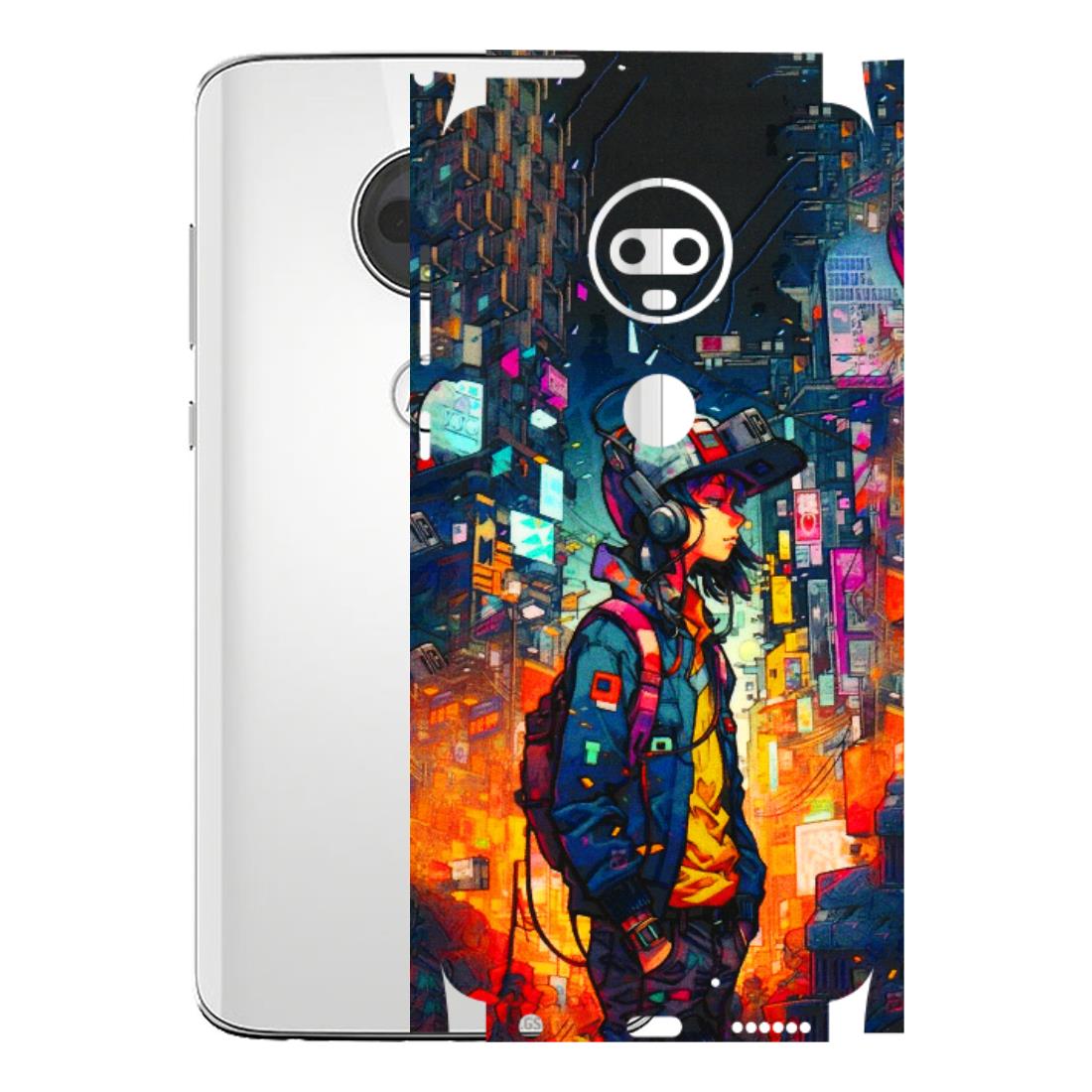 Motorola Phone Skins (All Models) - Street Anime Guy - 3D Embossed Finish (L-158) Motorola Moto G7