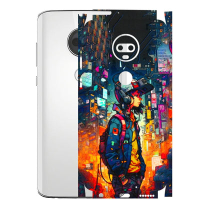 Motorola Phone Skins (All Models) - Street Anime Guy - 3D Embossed Finish (L-158) Motorola Moto G7