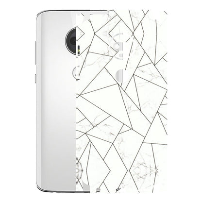 Motorola Phone Skins (All Models) - Luxury White Marble Effect - 3D Embossed Finish (L-168) Motorola Moto G7