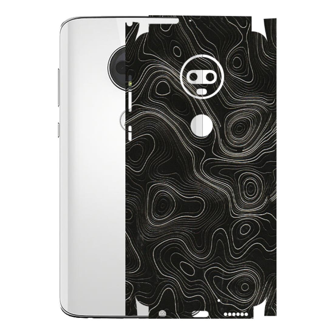 Motorola Phone Skins (All Models) - Black Swirl - 3D Embossed Finish (L-196) Motorola Moto G7