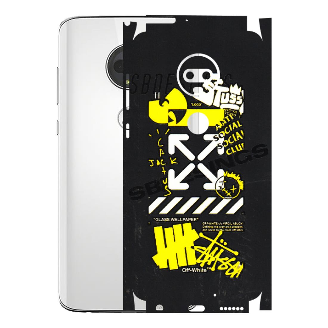 Motorola Phone Skins (All Models) - Anti Social Graffiti - 3D Embossed Finish (L-198) Motorola Moto G7
