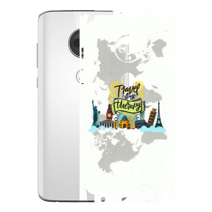 Motorola Phone Skins (All Models) - Travel Therapy - 3D Embossed Finish (L-199) Motorola Moto G7