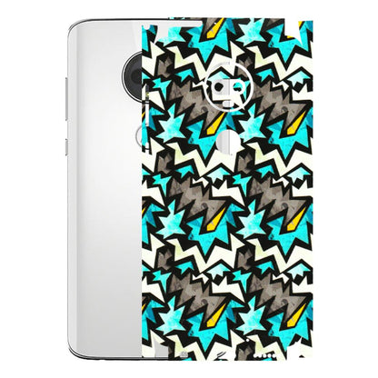 Motorola Phone Skins (All Models) - Funky Zig Zag - 3D Embossed Finish (L-223) Motorola Moto G7