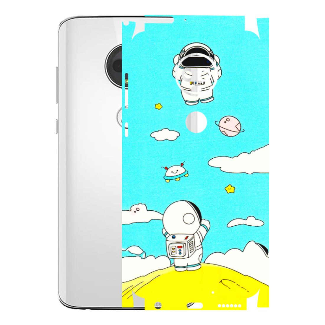 Motorola Phone Skins (All Models) - Blue Skies Astro Float - 3D Embossed Finish (L-230) Motorola Moto G7