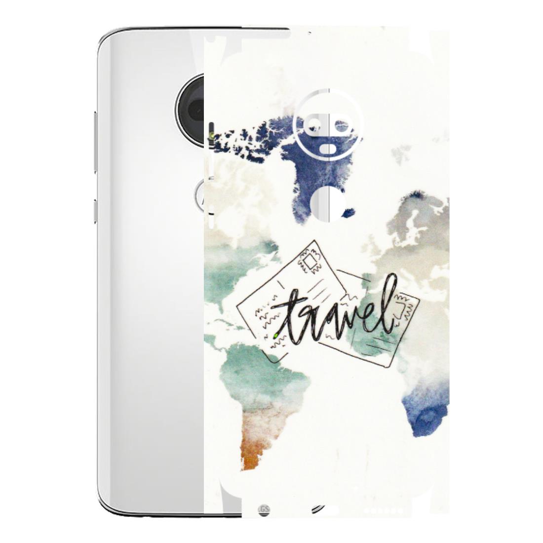 Motorola Phone Skins (All Models) - Travel The World - 3D Embossed Finish (L-232) Motorola Moto G7