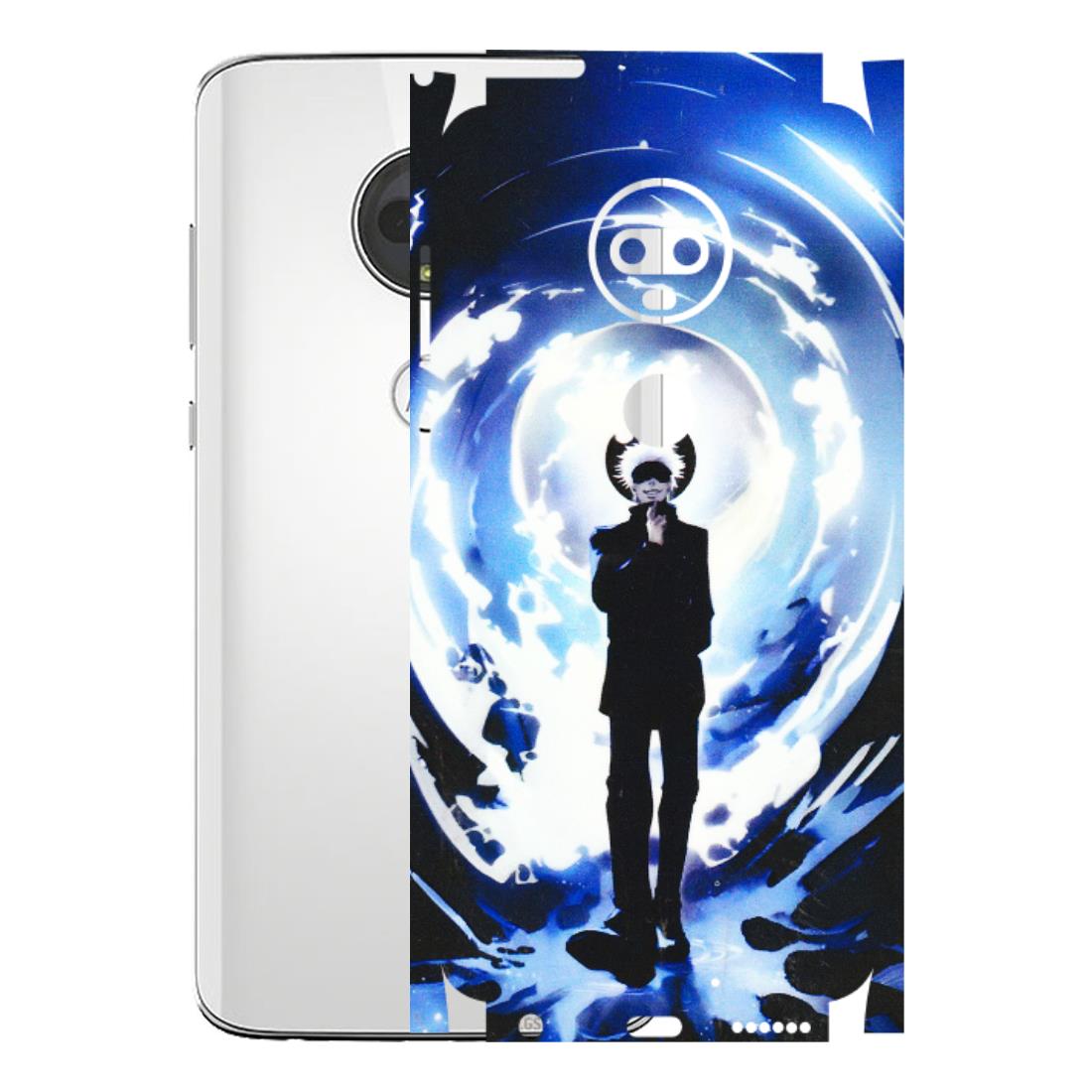 Motorola Phone Skins (All Models) - Satoru Gojo Dark Blue - 3D Embossed Finish (L-235) Motorola Moto G7
