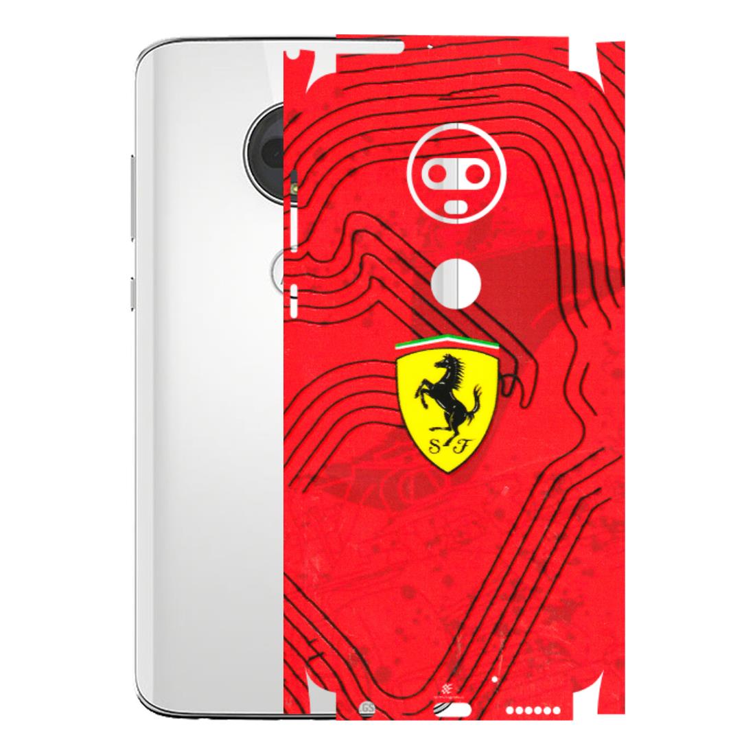 Motorola Phone Skins (All Models) - Red Ferrari Logo Stylish - 3D Embossed Finish (L-238) Motorola Moto G7