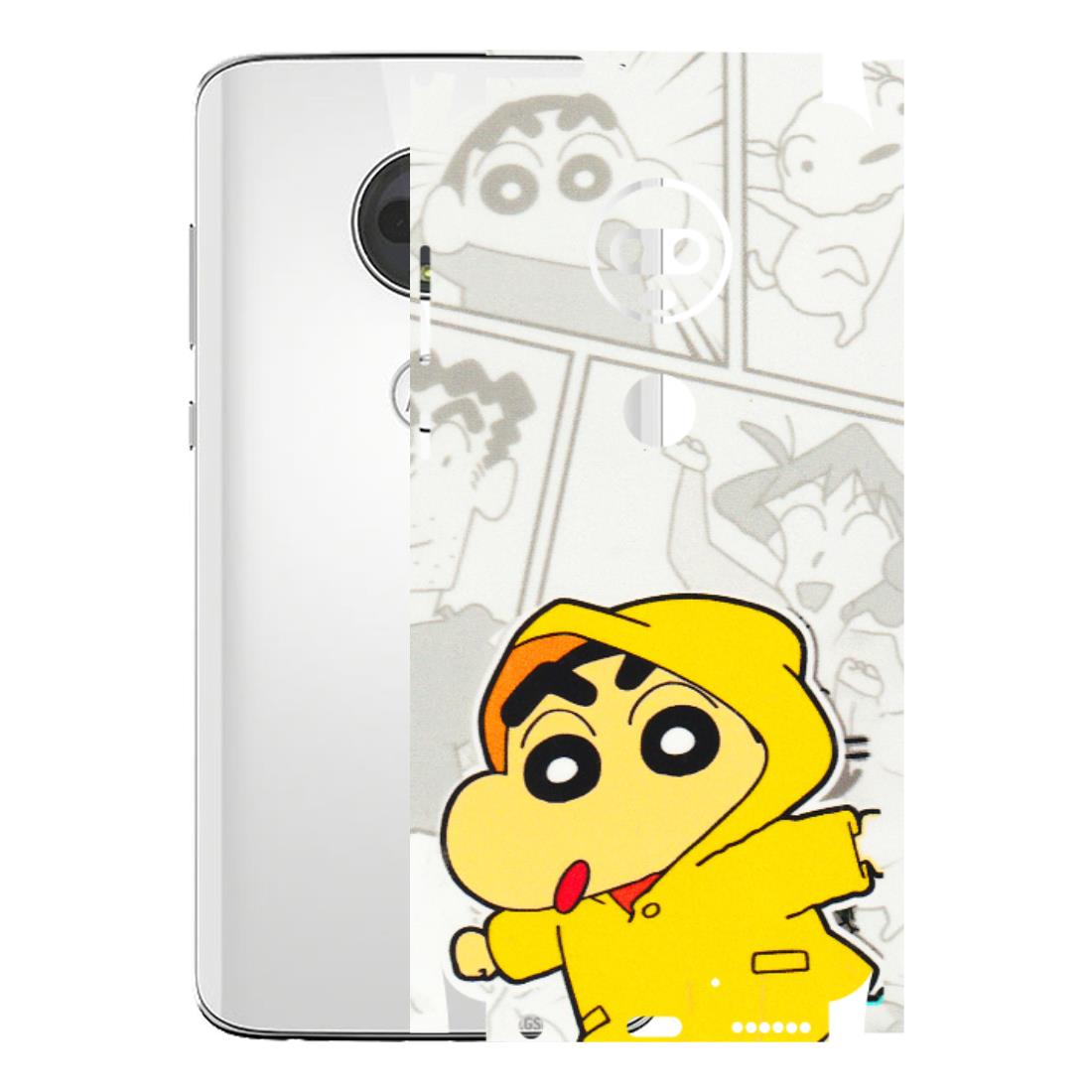 Motorola Phone Skins (All Models) - Yellow Shinchan Comic - 3D Embossed Finish (L-246) Motorola Moto G7