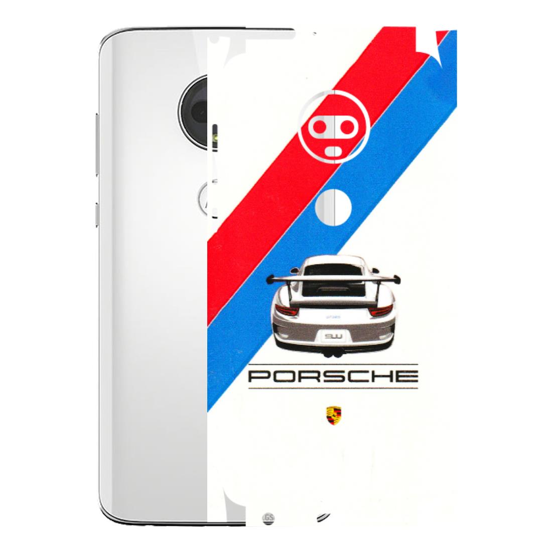 Motorola Phone Skins (All Models) - Porche Car Sober Logo - 3D Embossed Finish (L-248) Motorola Moto G7