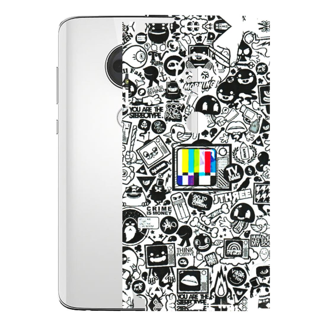 Motorola Phone Skins (All Models) - Doodles Positive Art - 3D Embossed Finish (L-263) Motorola Moto G7