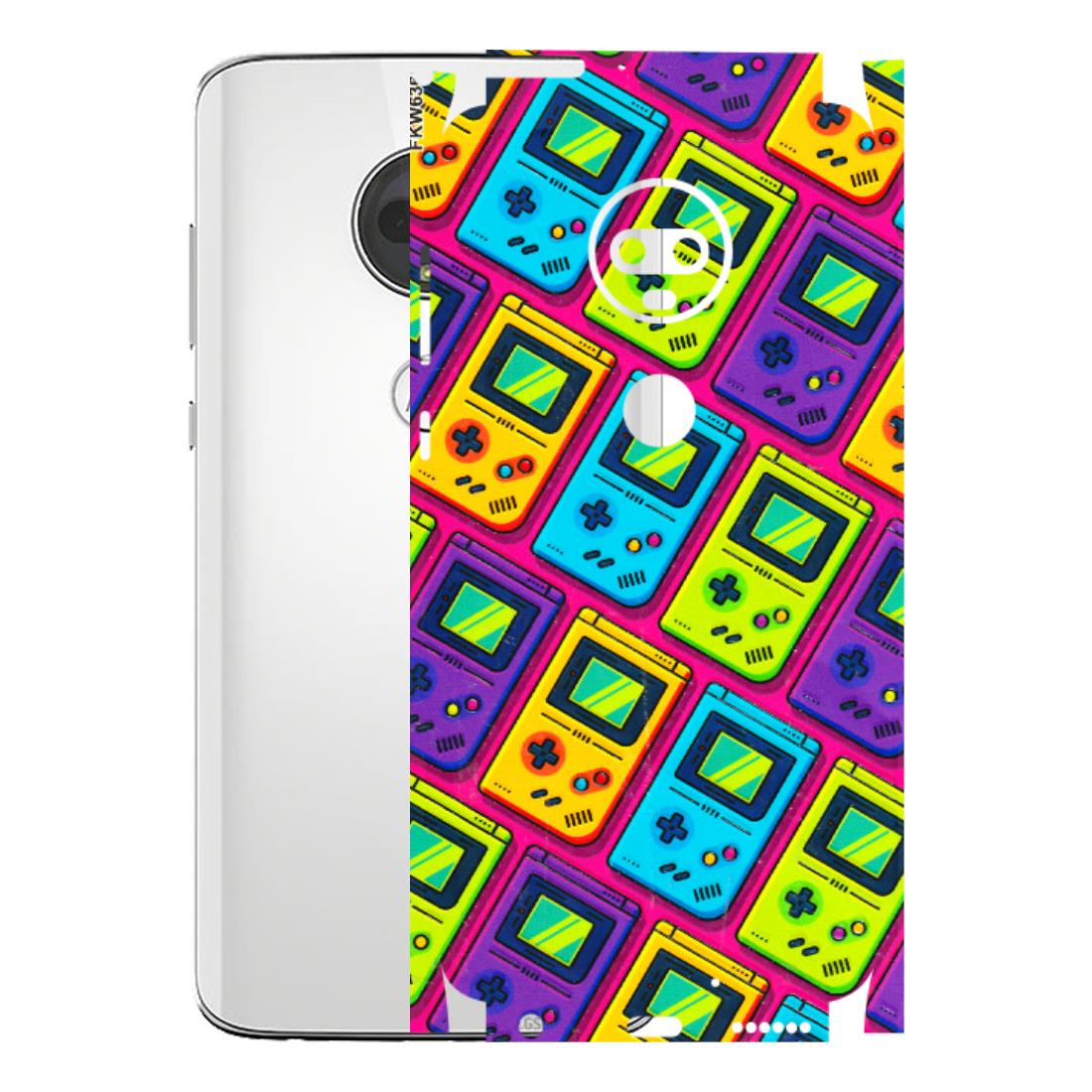 Motorola Phone Skins (All Models) - Gameboy Colourful - 3D Embossed Finish (L-266) Motorola Moto G7