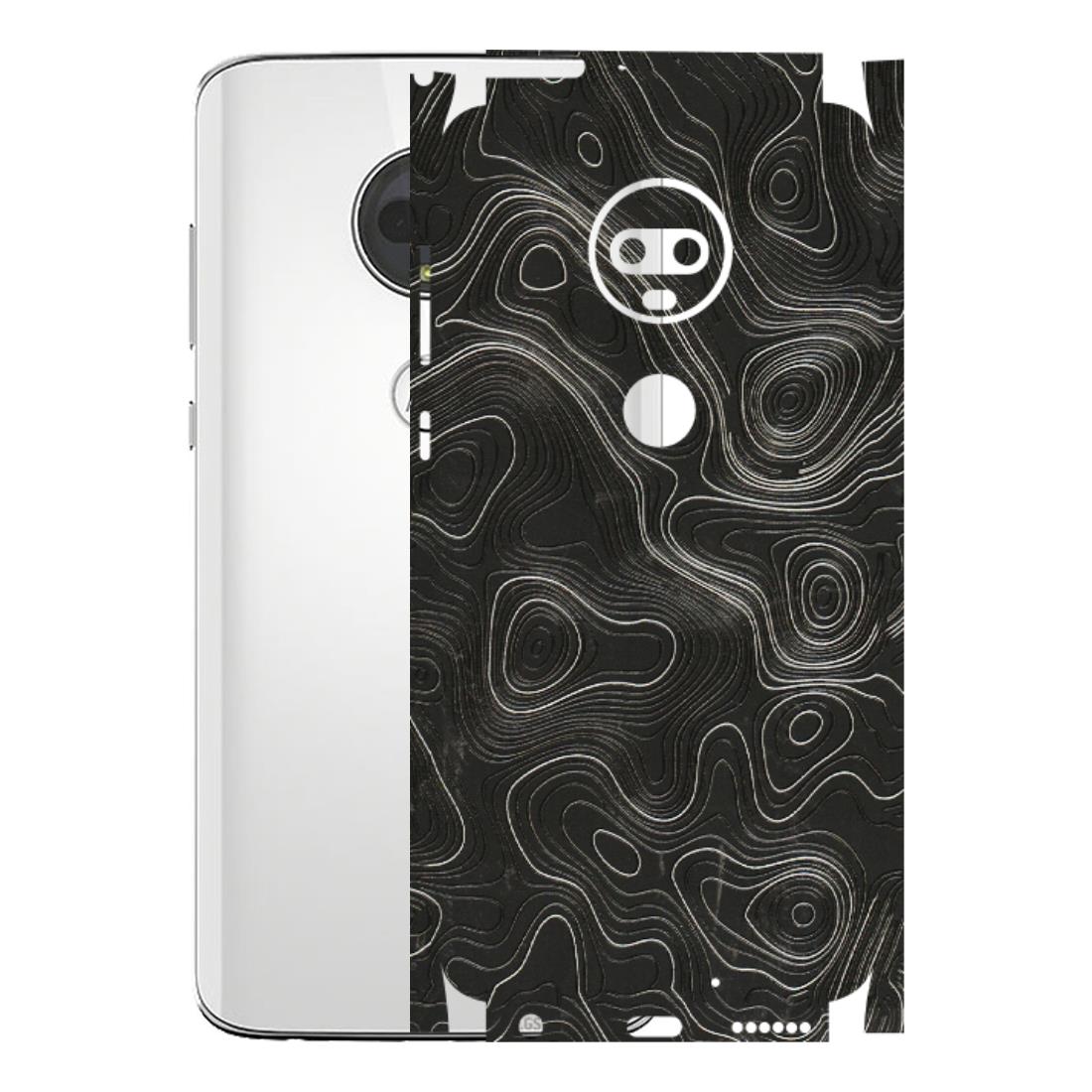 Motorola Phone Skins (All Models) - Abstract White Line Map - 3D Embossed Finish (L-269) Motorola Moto G7