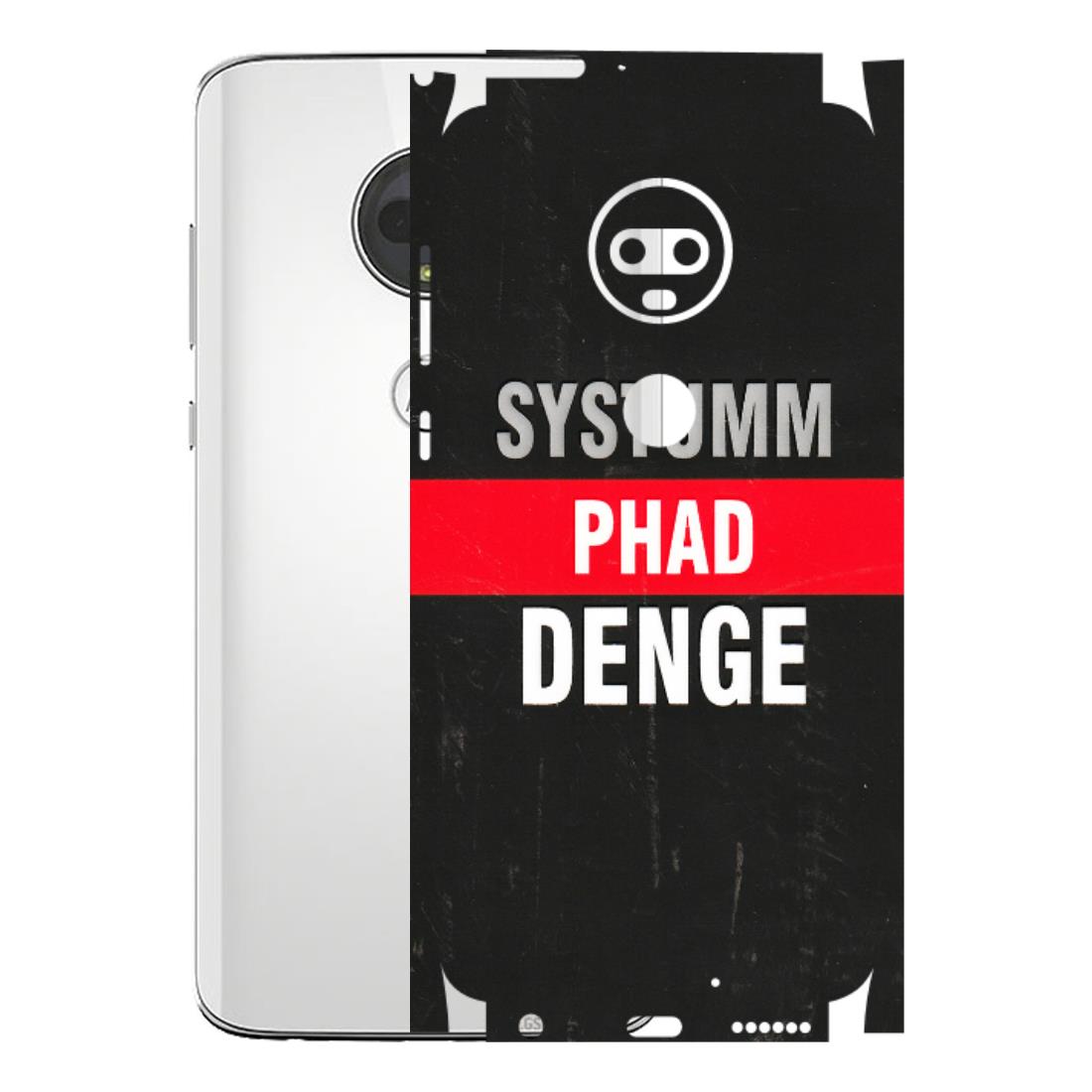 Motorola Phone Skins (All Models) - Systumm Phad Denge - 3D Embossed Finish (L-278) Motorola Moto G7