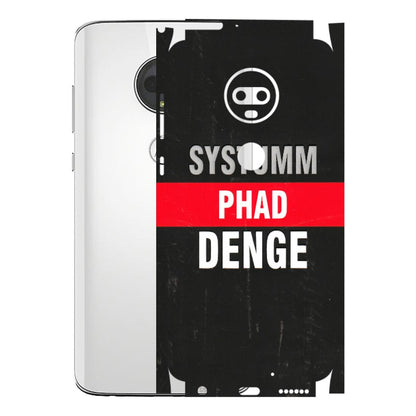 Motorola Phone Skins (All Models) - Systumm Phad Denge - 3D Embossed Finish (L-278) Motorola Moto G7