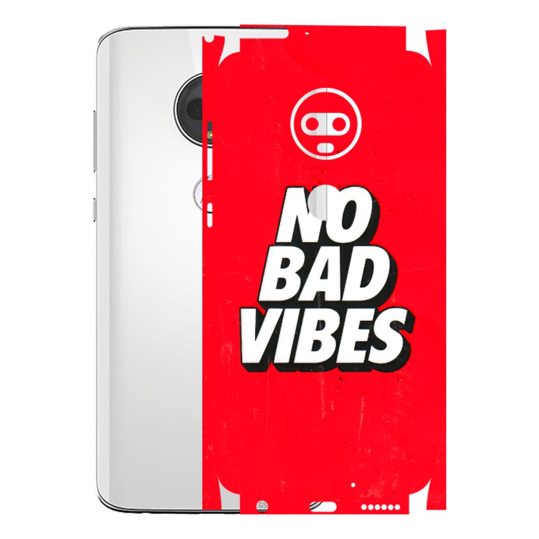 Motorola Phone Skins (All Models) - No Bad Vibes - 3D Embossed Finish (L-280) Motorola Moto G7