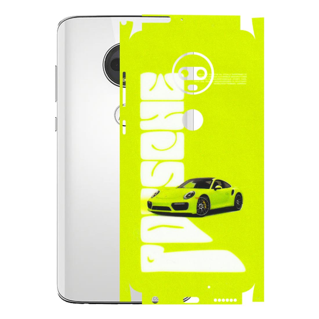 Motorola Phone Skins (All Models) - Lime Green Porche - 3D Embossed Finish (L-30) Motorola Moto G7