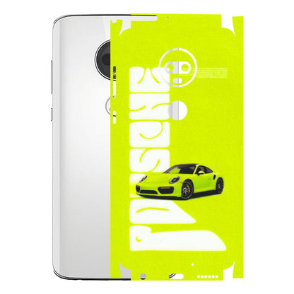 Motorola Phone Skins (All Models) - Lime Green Porche - 3D Embossed Finish (L-30) Motorola Moto G7