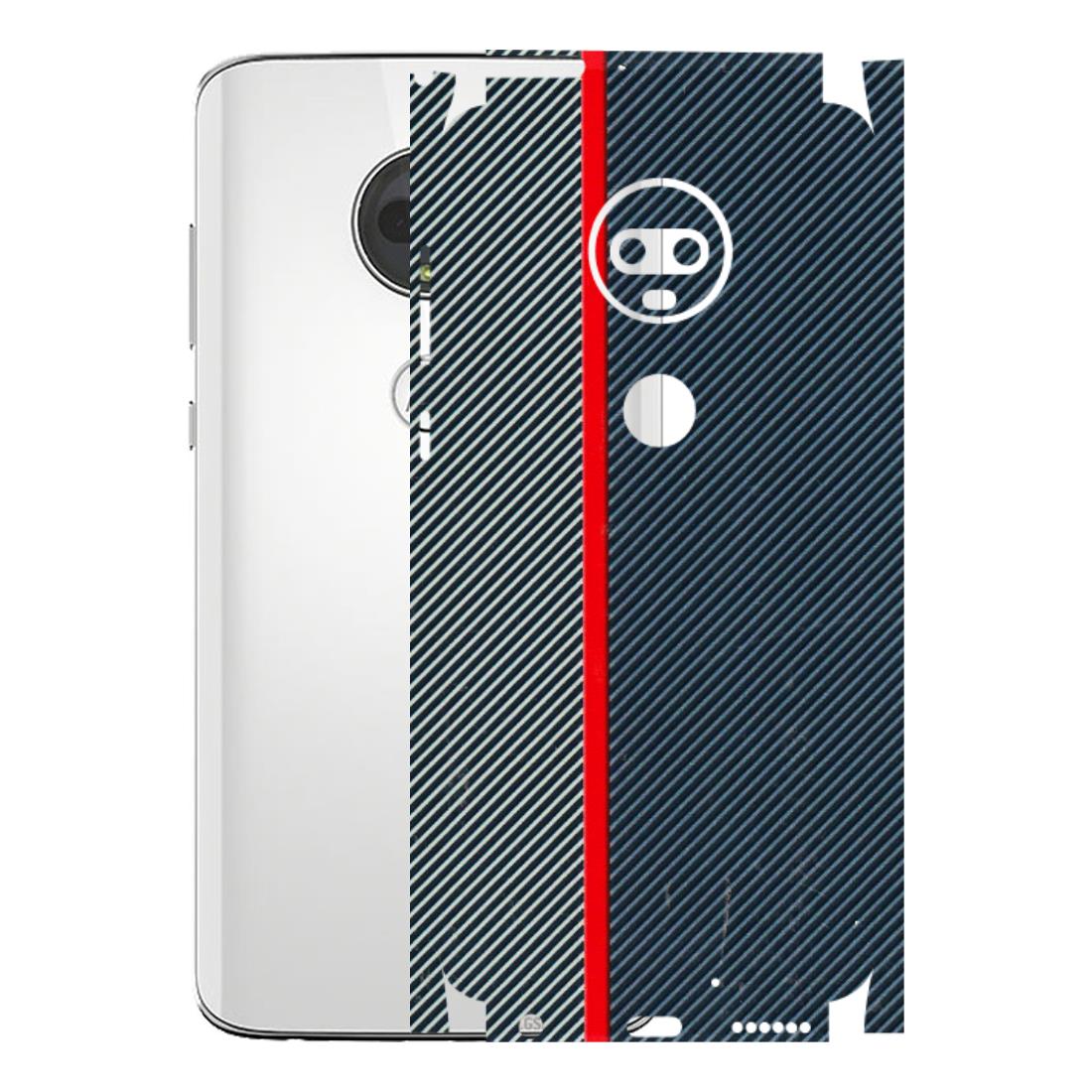 Motorola Phone Skins (All Models) - Blue Sober Lines - 3D Embossed Finish (L-305) Motorola Moto G7